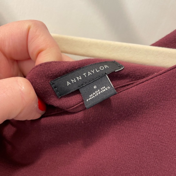 Ann Taylor burgundy dress, size 6 - Picture 4 of 4